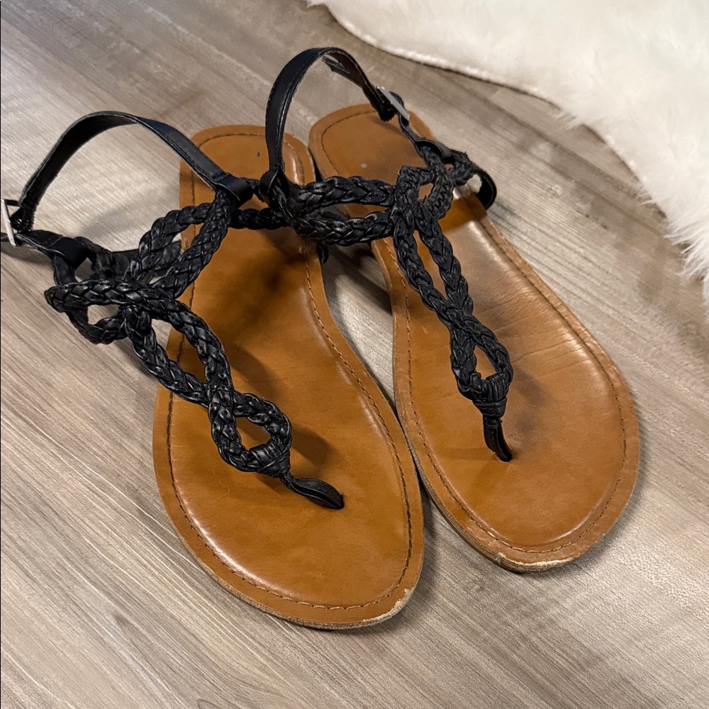 Target Black Braided Sandals